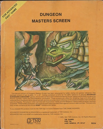 DnD 1st Edition Dungeon Masters Screen
